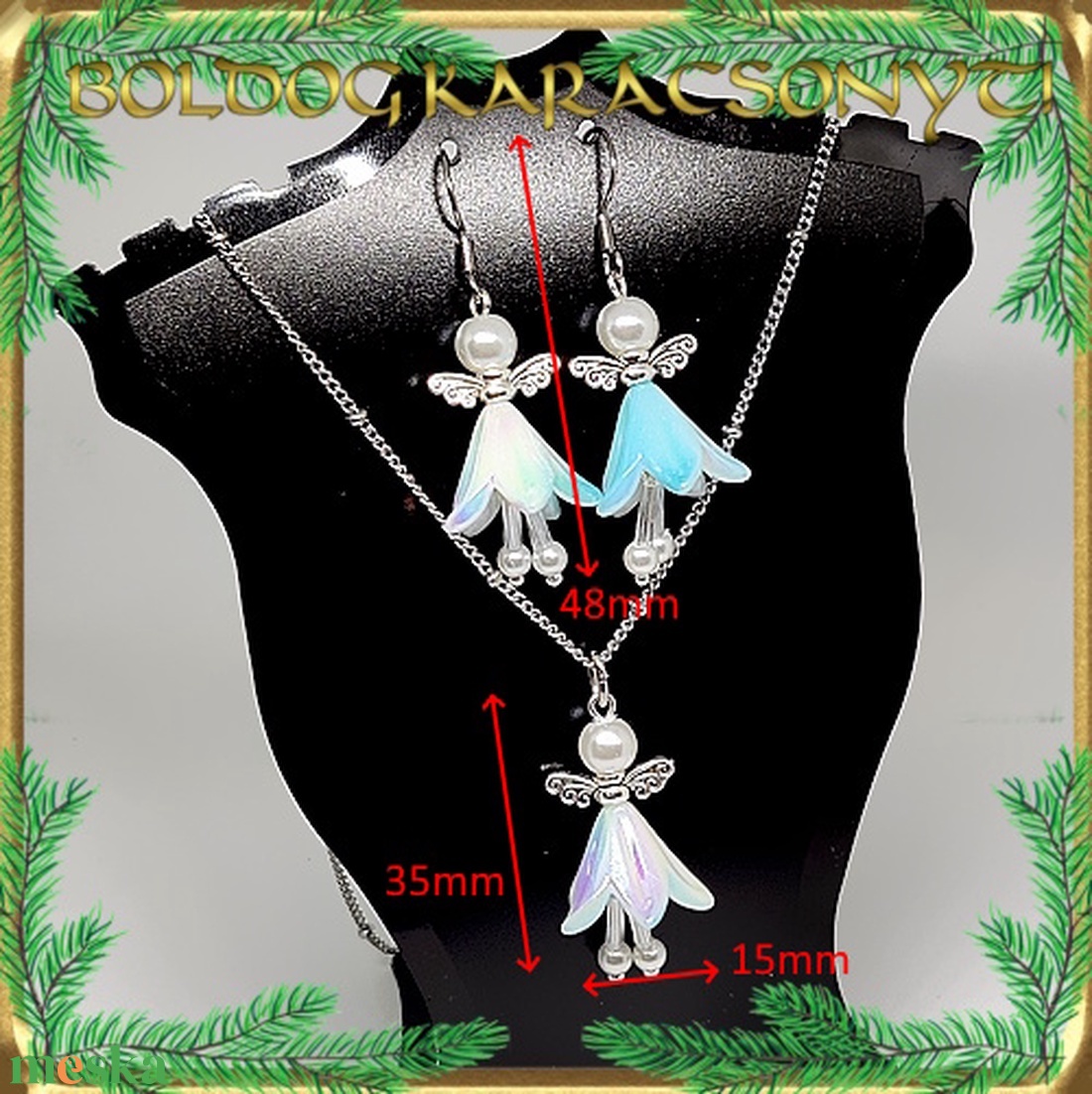 Ékszerek-szettek: karácsonyi angyalkás fülbevaló-medál-nyaklánc nemes acél/orvosi fém S-KA24-4 - ékszer - ékszerszett - Meska.hu Ékszerek-szettek: karácsonyi angyalkás fülbevaló-medál-nyaklánc nemes acél/orvosi fém S-KA24-4 - ékszer - ékszerszett - Meska.hu