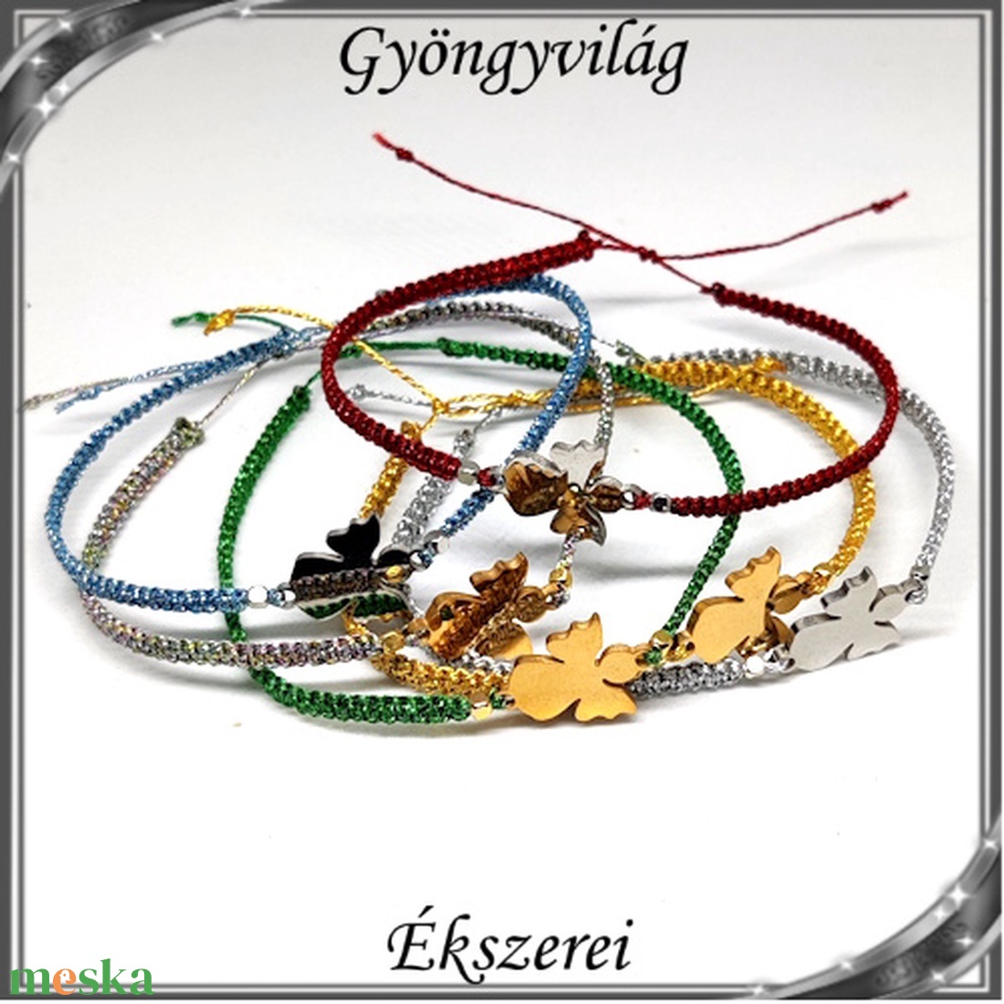 Ékszerek-karkötők: Makramé karkötő SK-M 13-3 nemes acél angyalkával több szinben - ékszer - karkötő - fonott karkötő - Meska.hu Ékszerek-karkötők: Makramé karkötő SK-M 13-3 nemes acél angyalkával több szinben - ékszer - karkötő - fonott karkötő - Meska.hu