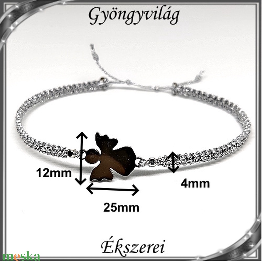 Ékszerek-karkötők: Makramé karkötő SK-M 13-3 nemes acél angyalkával több szinben - ékszer - karkötő - fonott karkötő - Meska.hu Ékszerek-karkötők: Makramé karkötő SK-M 13-3 nemes acél angyalkával több szinben - ékszer - karkötő - fonott karkötő - Meska.hu