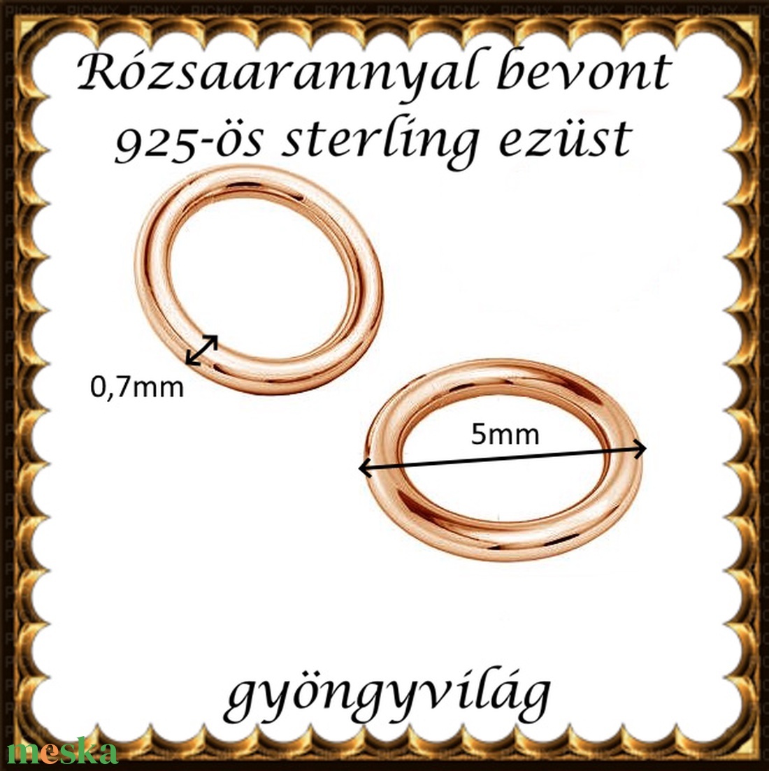 925-ös sterling ezüst ékszerkellék: karika zárt ESZK Z 5x0,7rg 2db/csomag - kellékek & szerszámok - gyöngyfűzés kellékek - szerelőkarika - Meska.hu 925-ös sterling ezüst ékszerkellék: karika zárt ESZK Z 5x0,7rg 2db/csomag - kellékek & szerszámok - gyöngyfűzés kellékek - szerelőkarika - Meska.hu