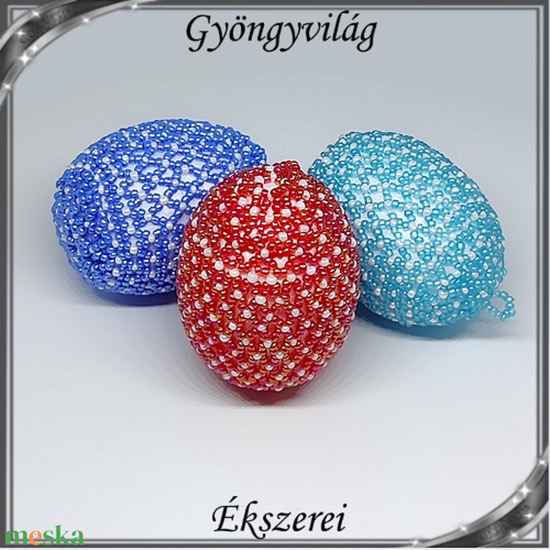 Gyöngyből készített húsvéti tojás S-HÚ02 1db/csomag - otthon & életmód - dekoráció - asztal és polc dekoráció - asztaldísz - Meska.hu Gyöngyből készített húsvéti tojás S-HÚ02 1db/csomag - otthon & életmód - dekoráció - asztal és polc dekoráció - asztaldísz - Meska.hu