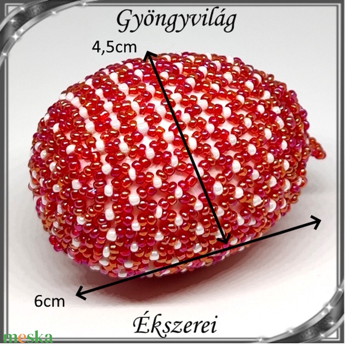 Gyöngyből készített húsvéti tojás S-HÚ02 1db/csomag - otthon & életmód - dekoráció - asztal és polc dekoráció - asztaldísz - Meska.hu Gyöngyből készített húsvéti tojás S-HÚ02 1db/csomag - otthon & életmód - dekoráció - asztal és polc dekoráció - asztaldísz - Meska.hu