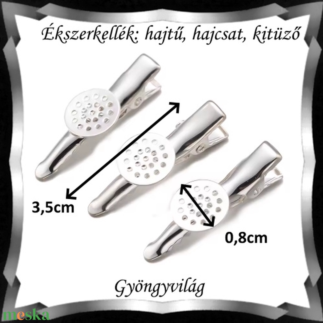 Ékszerkellék: hajtű, hajcsat, kitűző több színben BEK H 10 2db/cs - kellékek & szerszámok - gyöngyfűzés kellékek - egyéb alkatrész - Meska.hu Ékszerkellék: hajtű, hajcsat, kitűző több színben BEK H 10 2db/cs - kellékek & szerszámok - gyöngyfűzés kellékek - egyéb alkatrész - Meska.hu