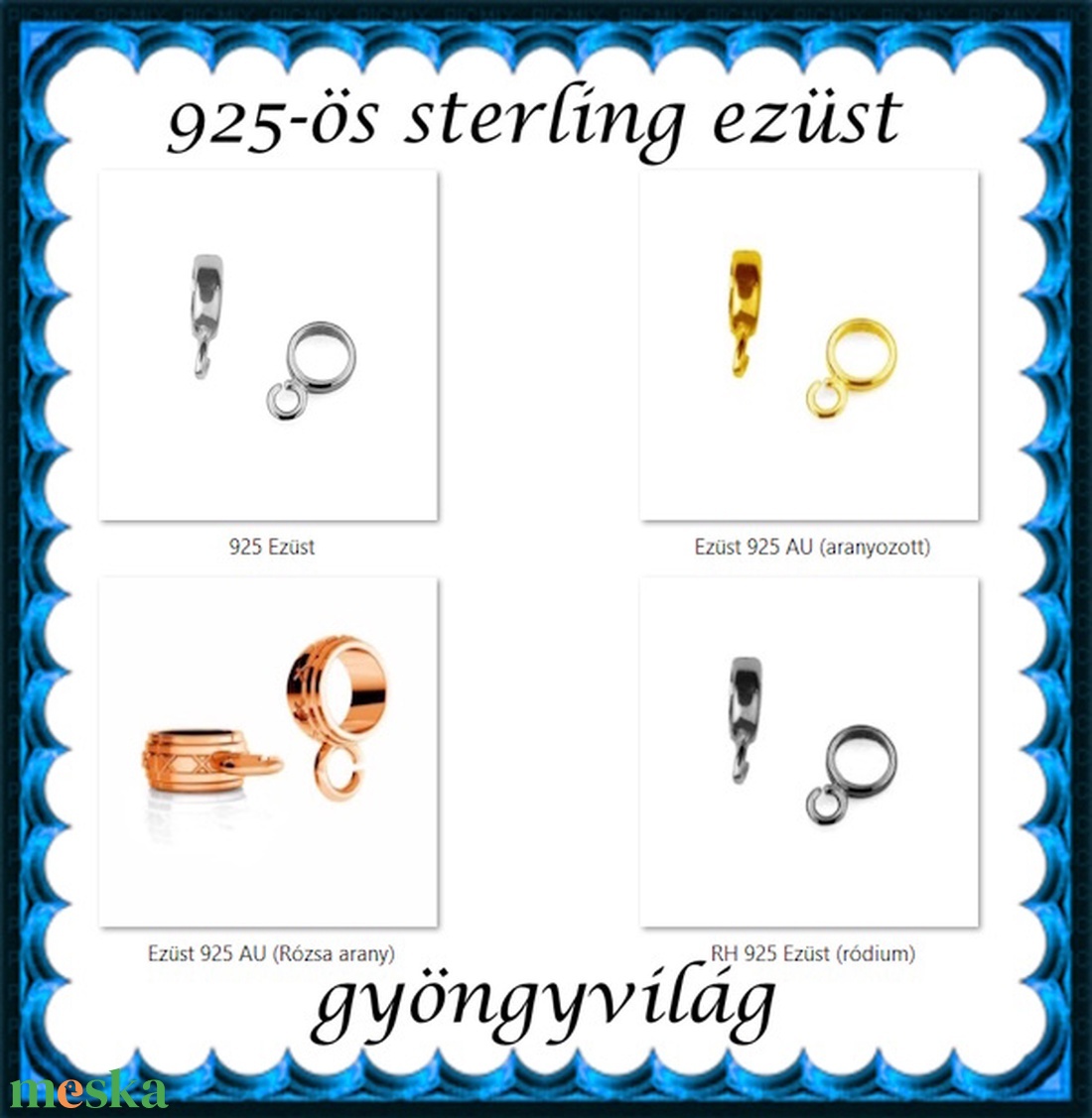 925-ös sterling ezüst ékszerkellék: medáltartó, medálkapocs EMT 51 - kellékek & szerszámok - ékszerkellék - medáltartó, medálkapocs - Meska.hu 925-ös sterling ezüst ékszerkellék: medáltartó, medálkapocs EMT 51 - kellékek & szerszámok - ékszerkellék - medáltartó, medálkapocs - Meska.hu