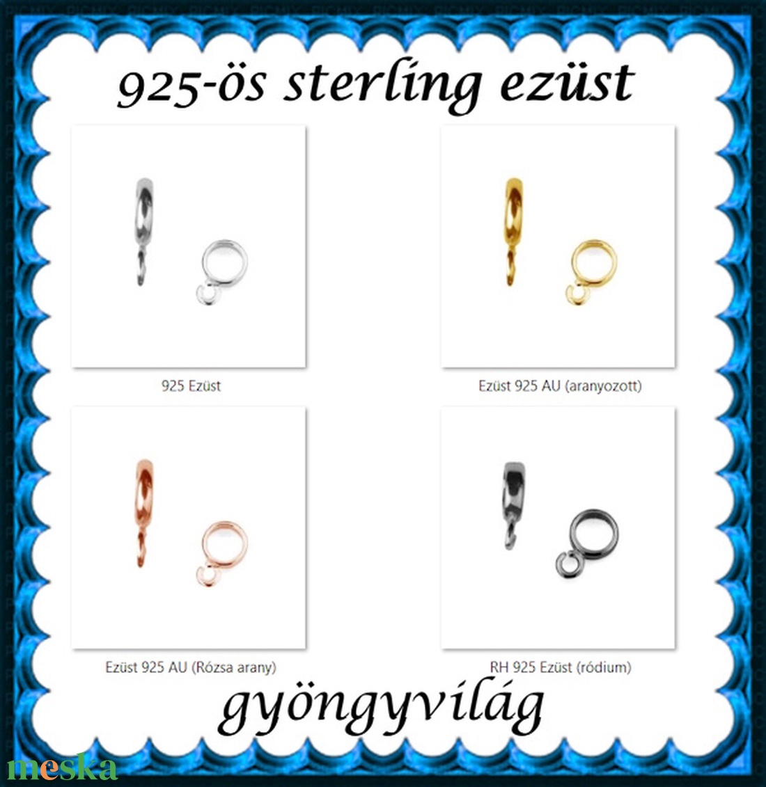 925-ös sterling ezüst ékszerkellék: medáltartó, medálkapocs EMT 52 - kellékek & szerszámok - ékszerkellék - medáltartó, medálkapocs - Meska.hu 925-ös sterling ezüst ékszerkellék: medáltartó, medálkapocs EMT 52 - kellékek & szerszámok - ékszerkellék - medáltartó, medálkapocs - Meska.hu