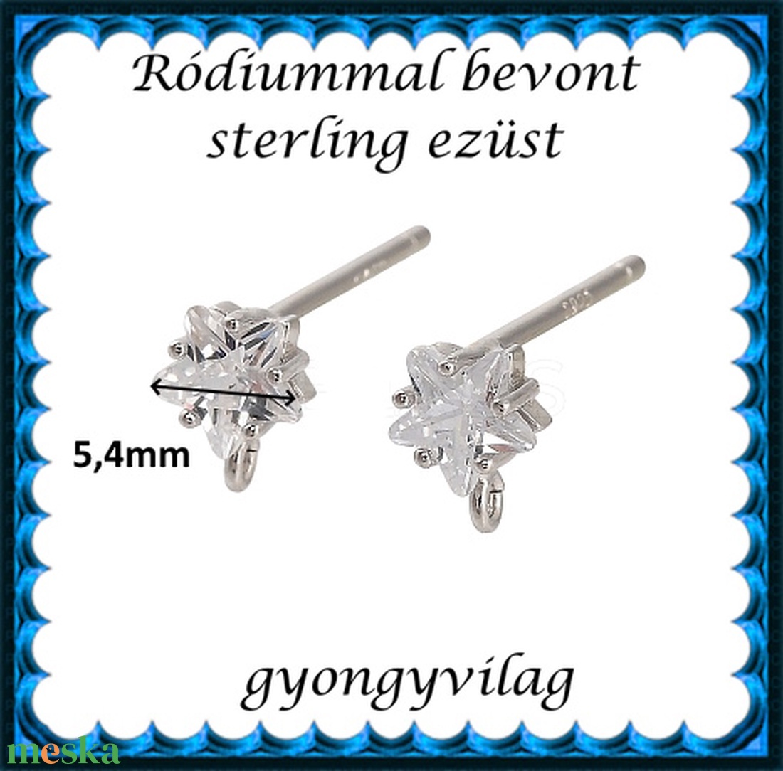 925-ös sterling ezüst ékszerkellék: fülbevaló kapocs, bedugós EFK B 66 - kellékek & szerszámok - ékszerkellék - fülbevaló kapocs - Meska.hu