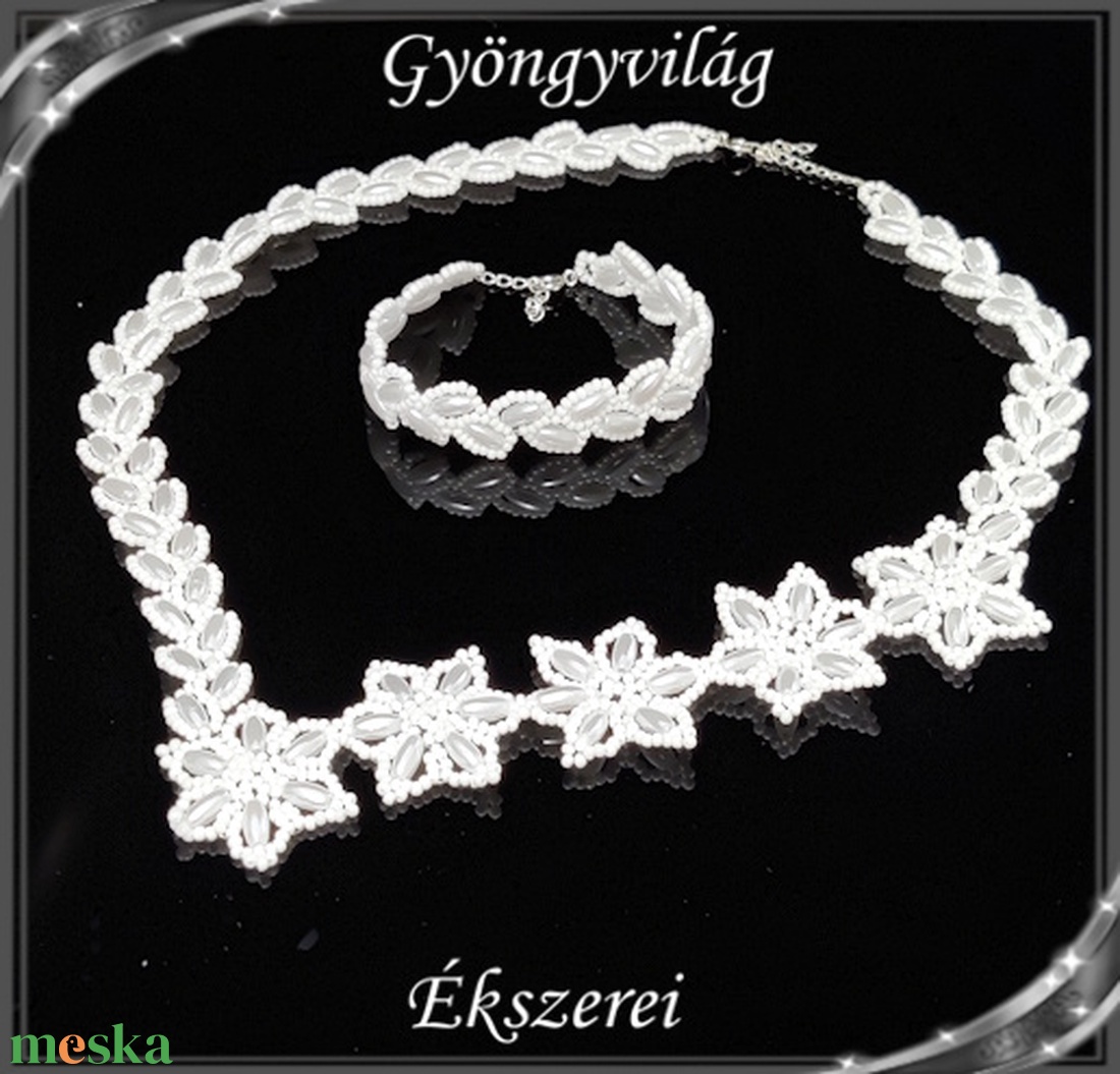 Ékszerek-szettek: Esküvői, menyasszonyi, alkalmi ékszer szett SSZ-E-TE01-5-1 - esküvő - ékszer - ékszerszett - Meska.hu