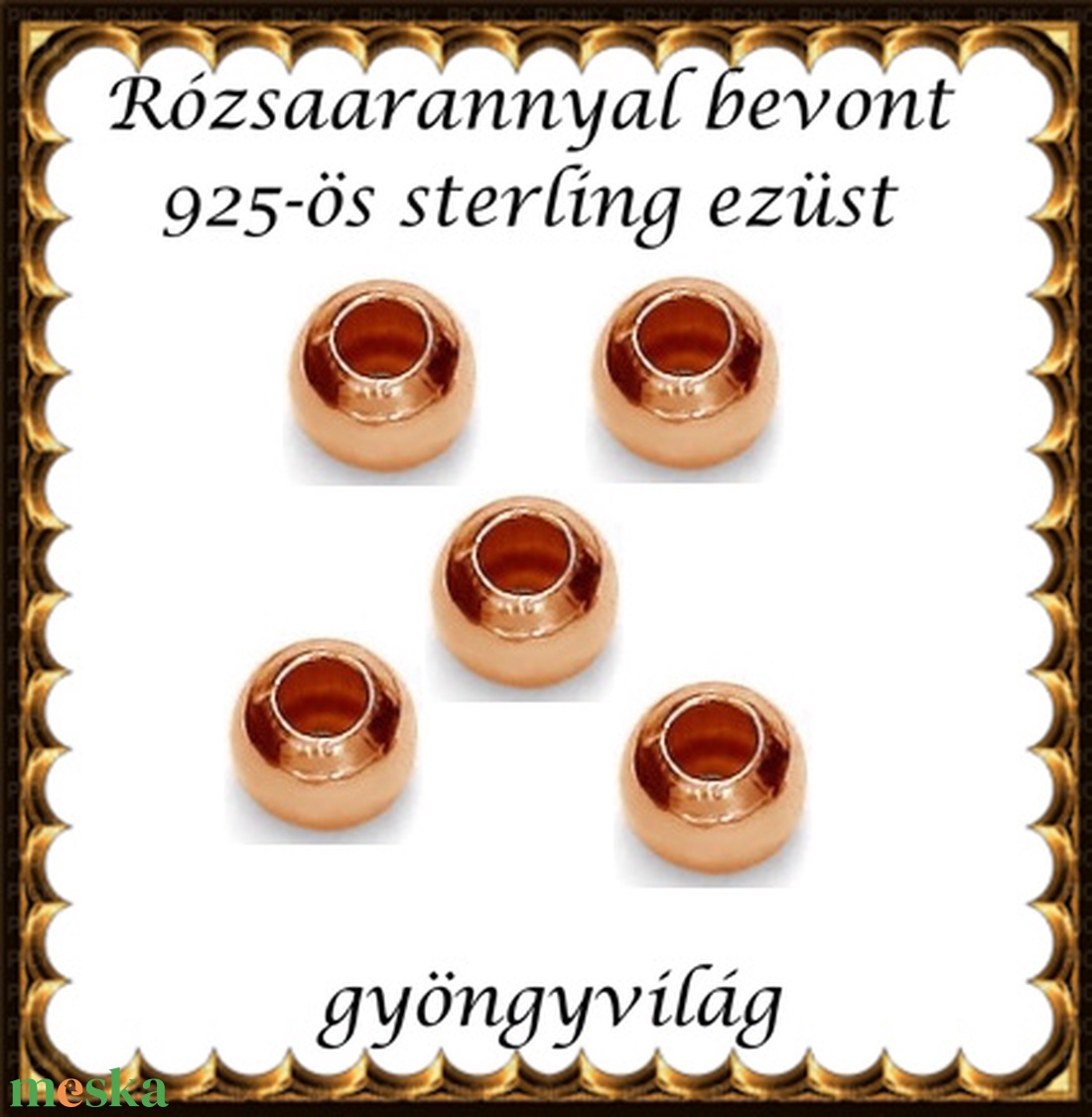 925-ös sterling ezüst ékszerkellék: köztes / gyöngy / dísz  EKÖ 10-1,8rg 5db / csomag - kellékek & szerszámok - gyöngyfűzés kellékek - fém köztesek - Meska.hu