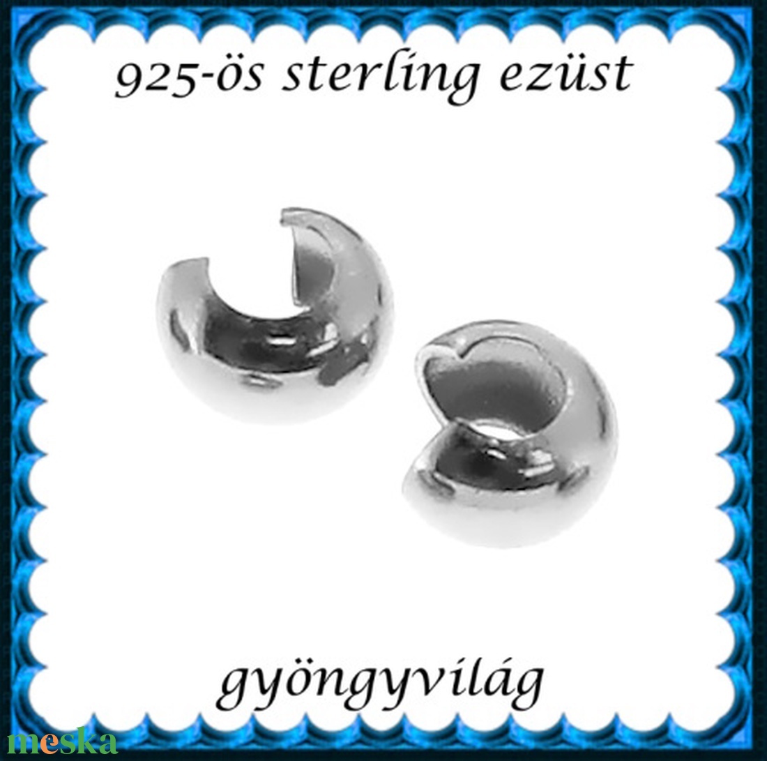 925-ös sterling ezüst ékszerkellék: csomótakaró ECST 01-3,5e - kellékek & szerszámok - gyöngyfűzés kellékek - egyéb alkatrész - Meska.hu 925-ös sterling ezüst ékszerkellék: csomótakaró ECST 01-3,5e - kellékek & szerszámok - gyöngyfűzés kellékek - egyéb alkatrész - Meska.hu