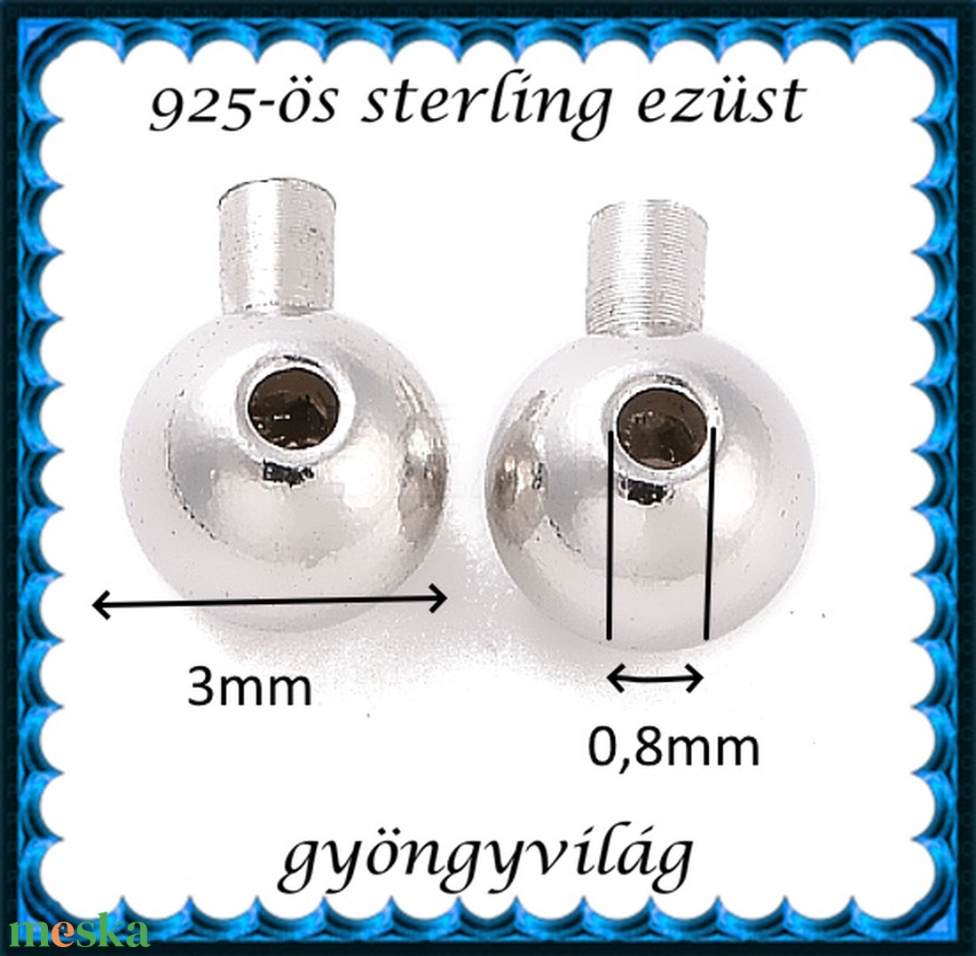 925-ös sterling ezüst ékszerkellék: csomótakaró ECST 12 - kellékek & szerszámok - gyöngyfűzés kellékek - egyéb alkatrész - Meska.hu