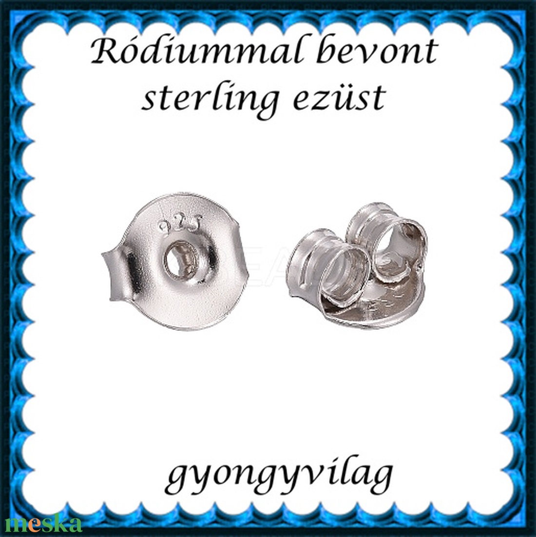 925-ös sterling ezüst ékszerkellék: fülbevaló kapocs, bedugós EFK B 27-6r vég 2db/csomag - kellékek & szerszámok - gyöngyfűzés kellékek - egyéb alkatrész - Meska.hu 925-ös sterling ezüst ékszerkellék: fülbevaló kapocs, bedugós EFK B 27-6r vég 2db/csomag - kellékek & szerszámok - gyöngyfűzés kellékek - egyéb alkatrész - Meska.hu