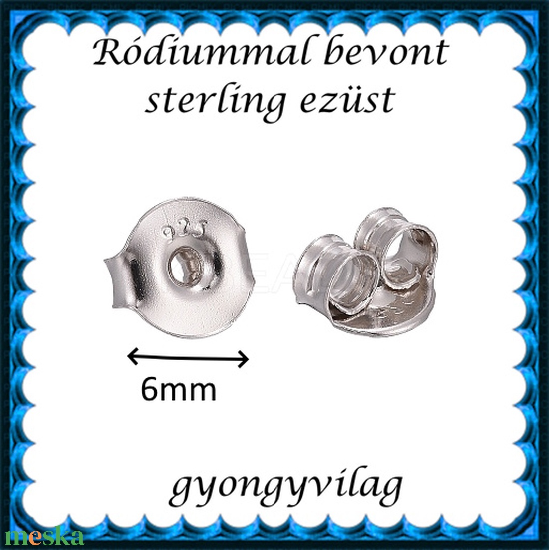925-ös sterling ezüst ékszerkellék: fülbevaló kapocs, bedugós EFK B 27-6r vég 2db/csomag - kellékek & szerszámok - gyöngyfűzés kellékek - egyéb alkatrész - Meska.hu 925-ös sterling ezüst ékszerkellék: fülbevaló kapocs, bedugós EFK B 27-6r vég 2db/csomag - kellékek & szerszámok - gyöngyfűzés kellékek - egyéb alkatrész - Meska.hu