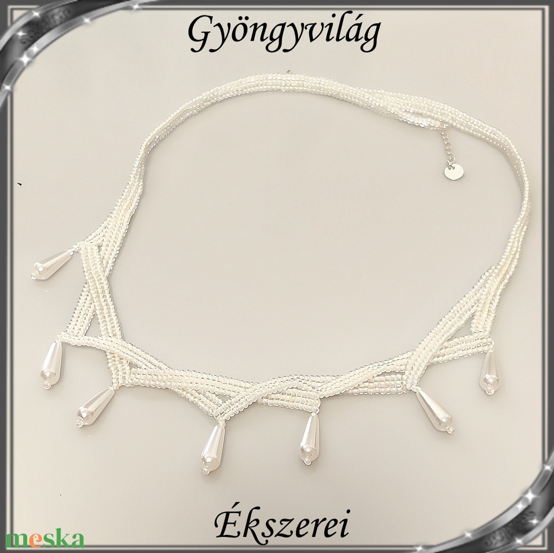 Ékszerek-nyaklánc: Esküvői, menyasszonyi, alkalmi nyaklánc SL-14E-ÜGY01-4 - esküvő - ékszer - ékszerszett - Meska.hu Ékszerek-nyaklánc: Esküvői, menyasszonyi, alkalmi nyaklánc SL-14E-ÜGY01-4 - esküvő - ékszer - ékszerszett - Meska.hu