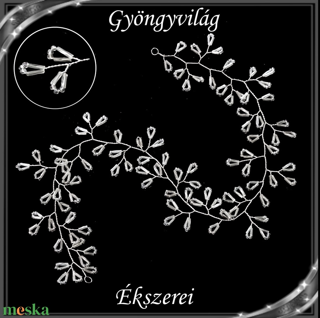 Ékszerek-hajdíszek, hajcsatok: Esküvői, menyasszonyi, alkalmi hajdísz S-H-FÜ22-2-45e - esküvő - hajdísz - kontydísz & hajdísz - Meska.hu Ékszerek-hajdíszek, hajcsatok: Esküvői, menyasszonyi, alkalmi hajdísz S-H-FÜ22-2-45e - esküvő - hajdísz - kontydísz & hajdísz - Meska.hu