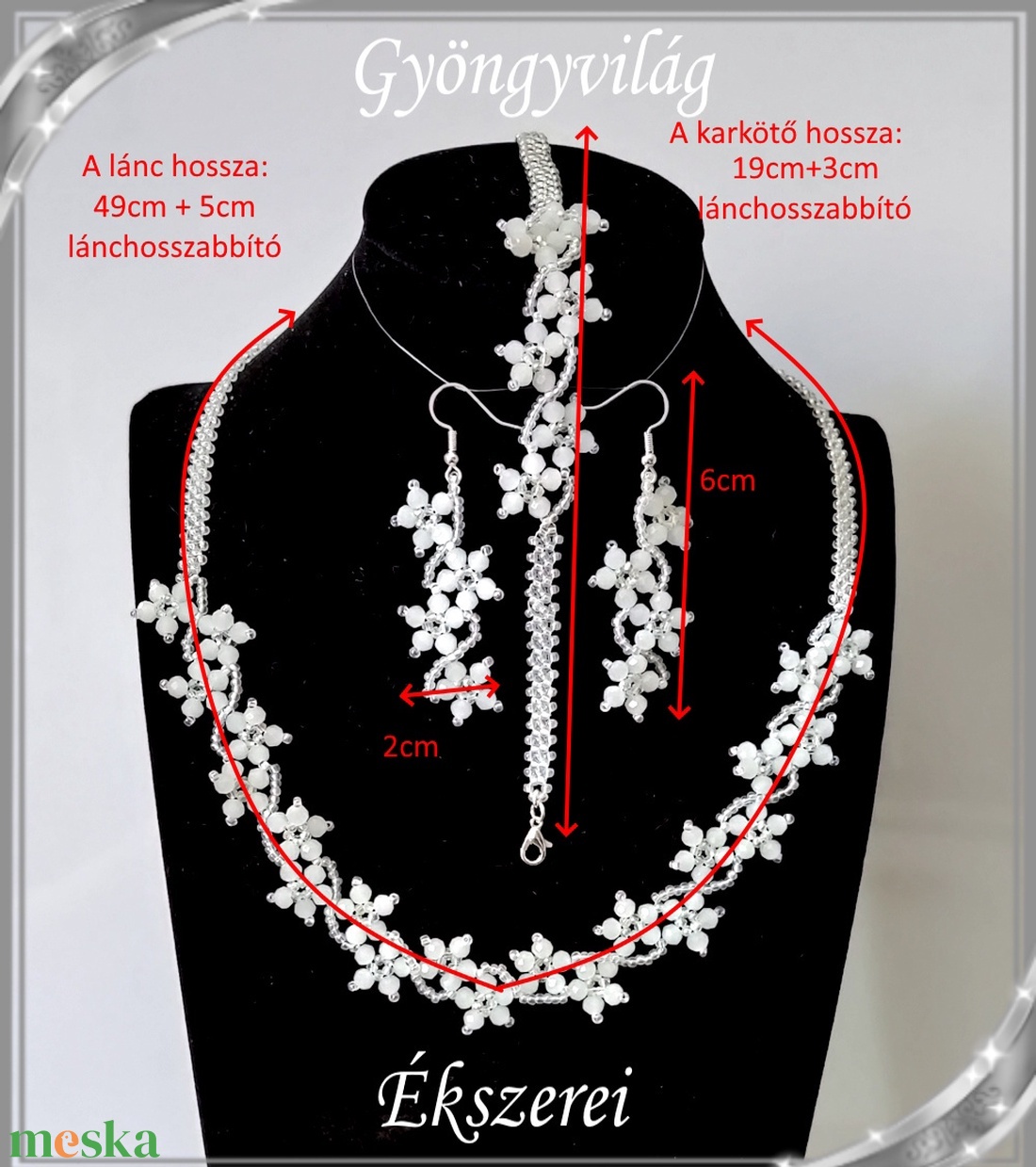 Esküvői, menyasszonyi, alkalmi ékszer szett,  SSZEB-GY03-bi-2 - esküvő - ékszer - ékszerszett - Meska.hu