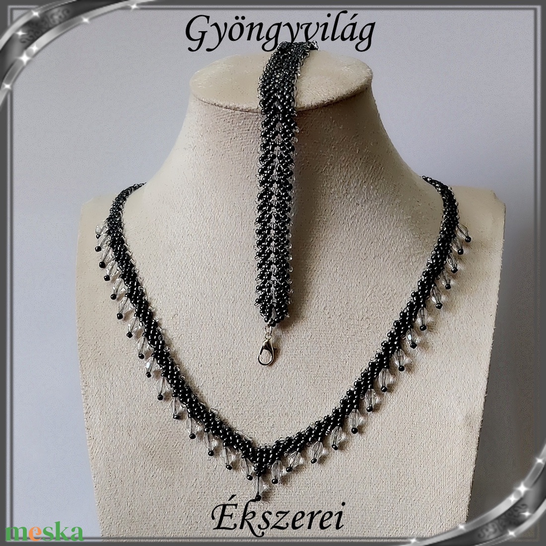 Esküvői, menyasszonyi, alkalmi ékszer szett,  SSZEB-GY04-3 - esküvő - ékszer - nyaklánc - Meska.hu