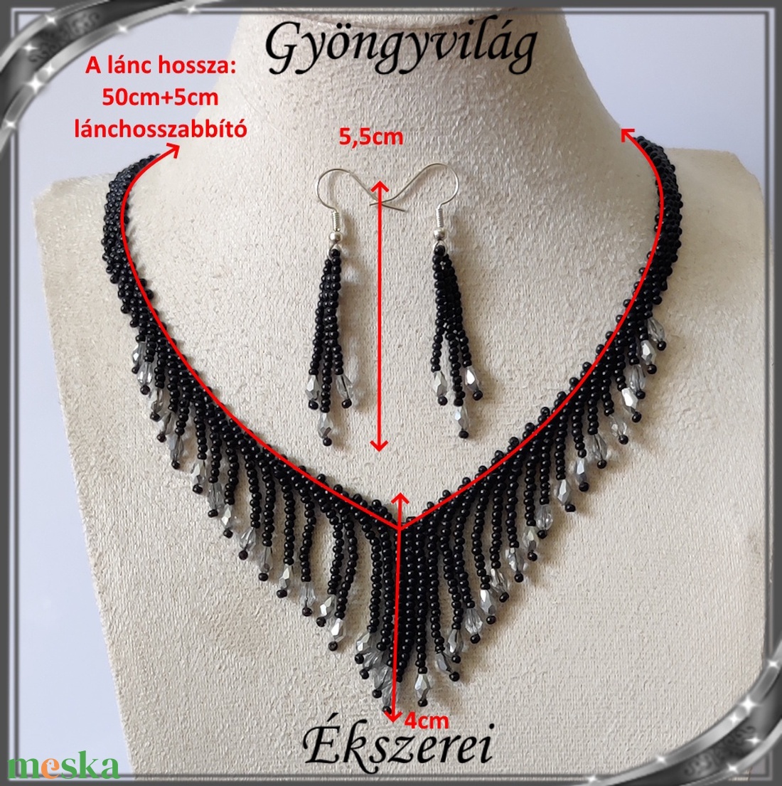Esküvői, menyasszonyi, alkalmi ékszer szett,  SSZEB-GY05-2 - esküvő - ékszer - nyaklánc - Meska.hu
