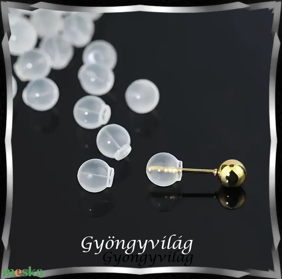 Ékszerkellék: fülbevaló vég/shift BFK-SZ 12 szilikon, 20db - kellékek & szerszámok - gyöngyfűzés kellékek - egyéb alkatrész - Meska.hu