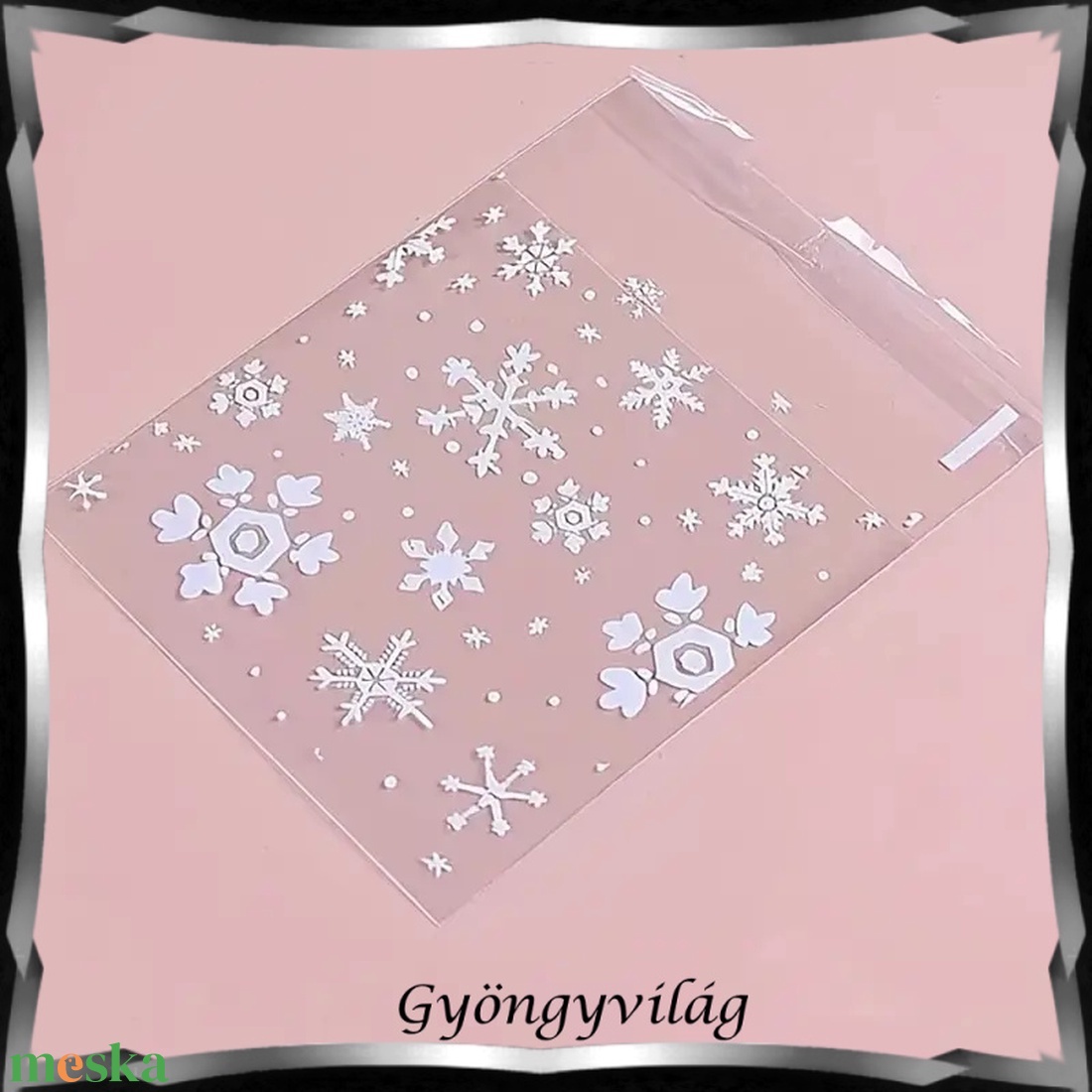 Ékszerek-csomagoló anyag: Karácsonyi celofán zacskó EK-Z15 - karácsony - karácsonyi ajándékozás - karácsonyi ajándékcsomagolás - Meska.hu