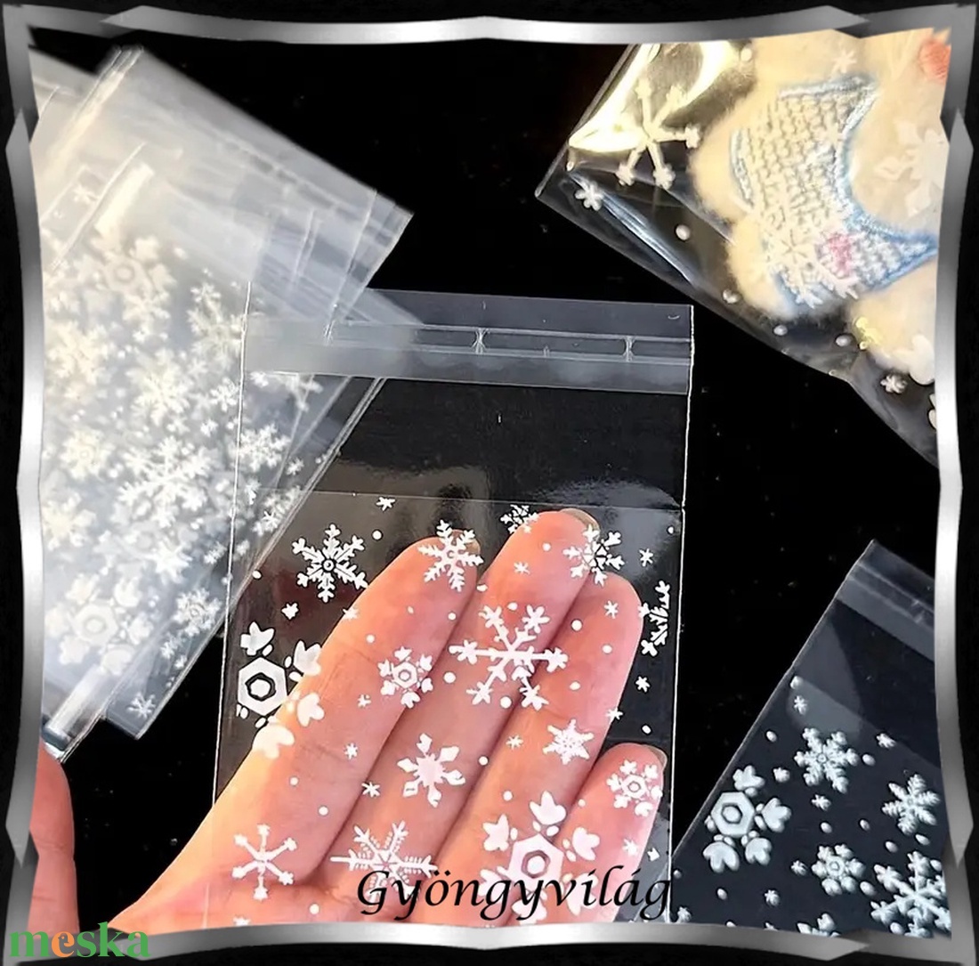 Ékszerek-csomagoló anyag: Karácsonyi celofán zacskó EK-Z15 - karácsony - karácsonyi ajándékozás - karácsonyi ajándékcsomagolás - Meska.hu