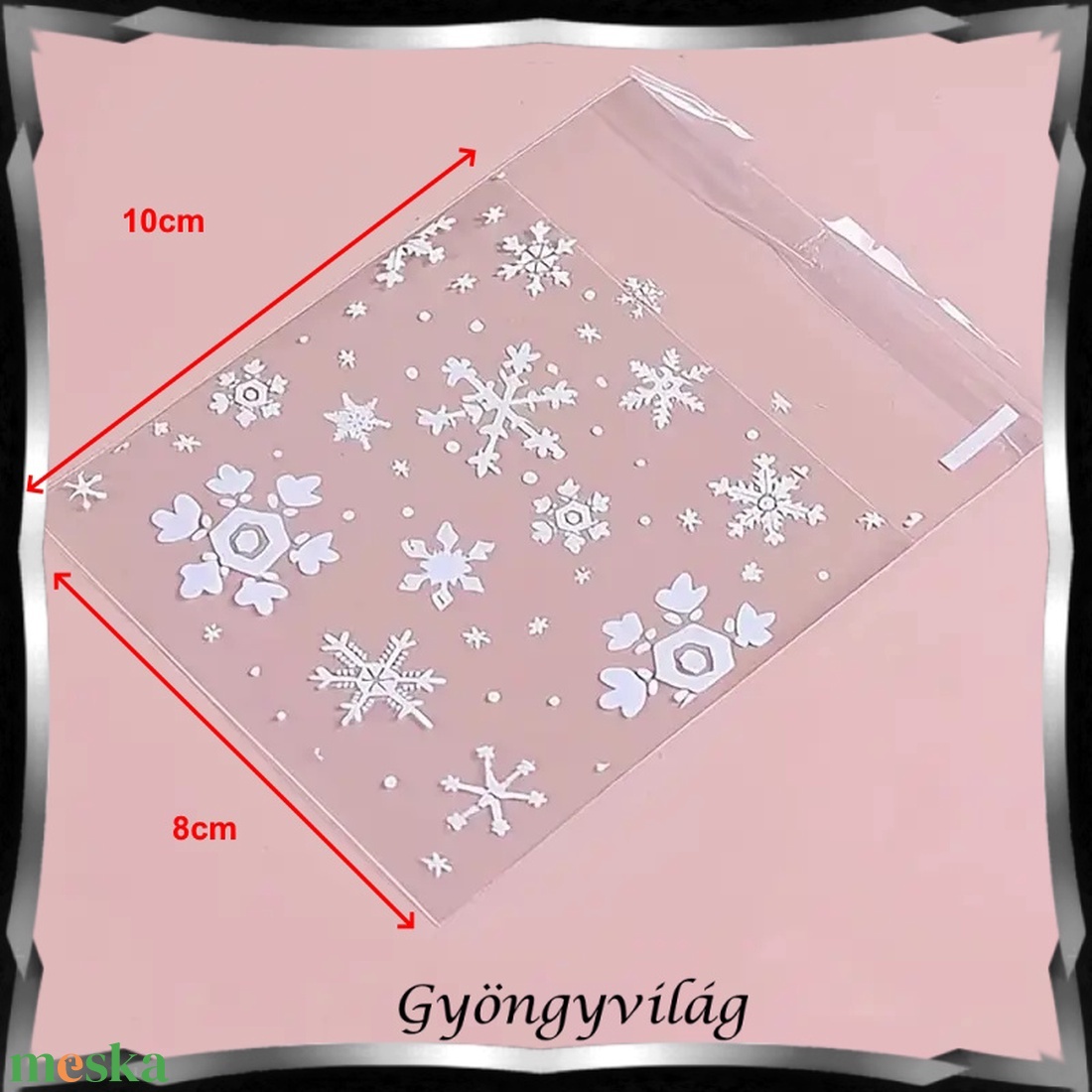 Ékszerek-csomagoló anyag: Karácsonyi celofán zacskó EK-Z15 - karácsony - karácsonyi ajándékozás - karácsonyi ajándékcsomagolás - Meska.hu