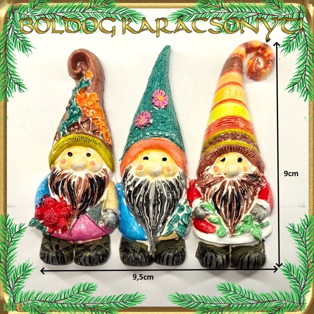 Karácsonyi hűtőmágnes S-KA26-02 több szinben - otthon & életmód - dekoráció - dísztárgy - Meska.hu