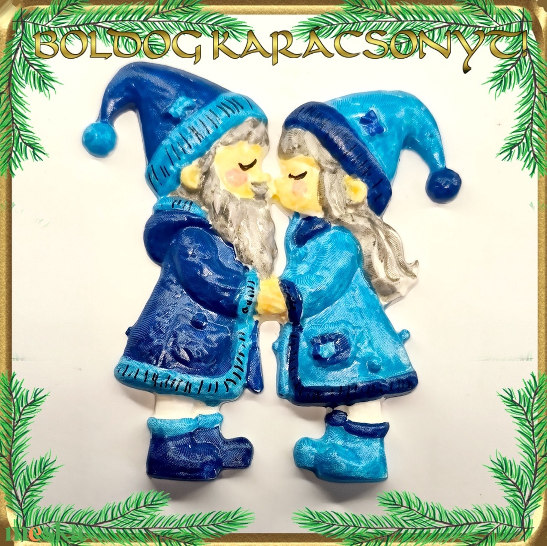 Karácsonyi hűtőmágnes S-KA26-03 több szinben - otthon & életmód - dekoráció - dísztárgy - Meska.hu