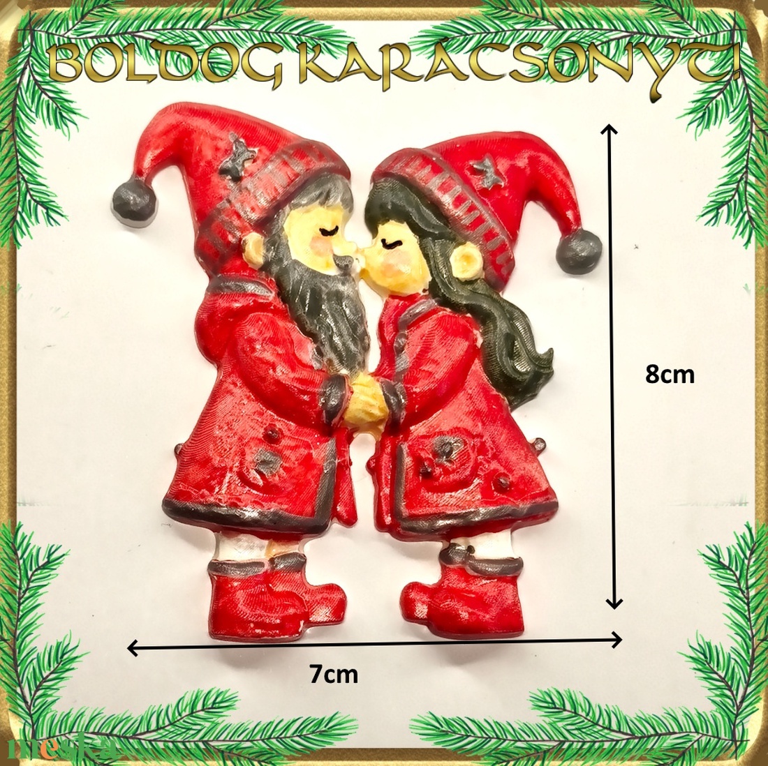 Karácsonyi hűtőmágnes S-KA26-03 több szinben - otthon & életmód - dekoráció - dísztárgy - Meska.hu