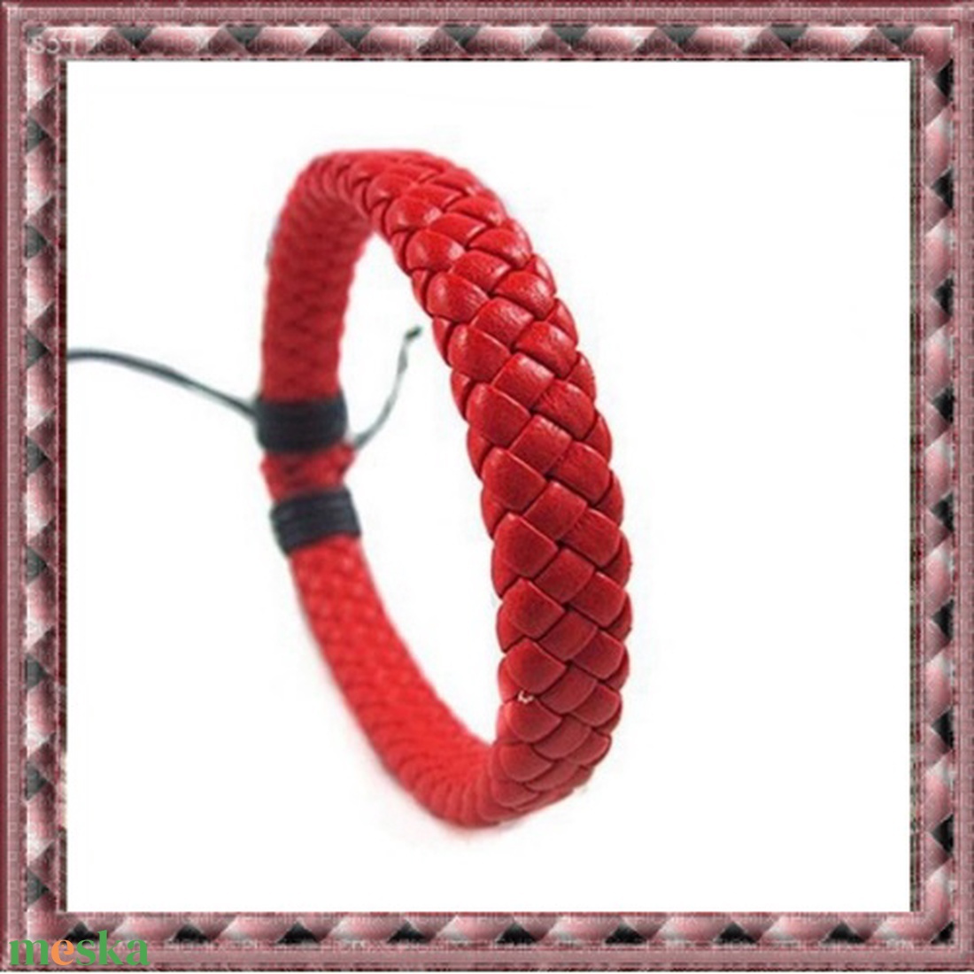 Ékszerek-karkötők: Bőr fonott karkötő K-BŐR56 több színben - ékszer - nyaklánc - medál nélküli nyaklánc - Meska.hu