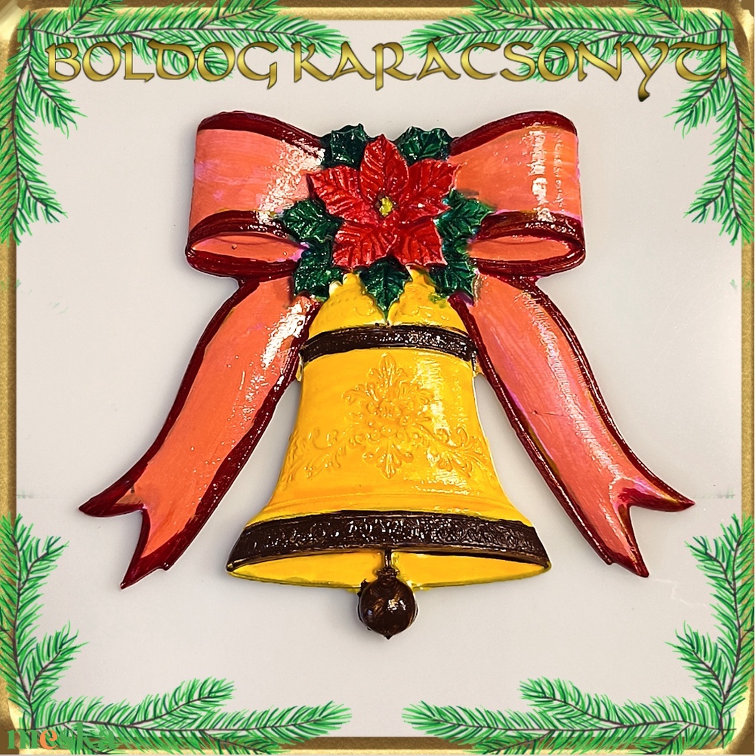 Karácsonyi hűtőmágnes S-KA26-15 több szinben - otthon & életmód - dekoráció - dísztárgy - Meska.hu