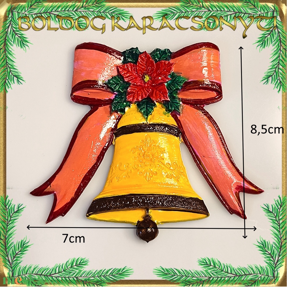 Karácsonyi hűtőmágnes S-KA26-15 több szinben - otthon & életmód - dekoráció - dísztárgy - Meska.hu