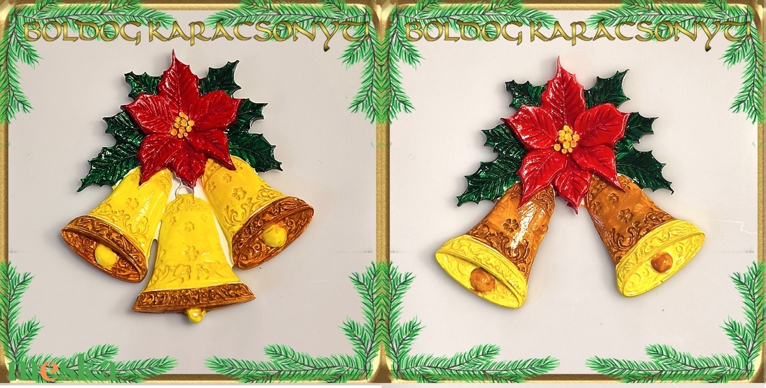 Karácsonyi hűtőmágnes S-KA26-14 - otthon & életmód - dekoráció - dísztárgy - Meska.hu