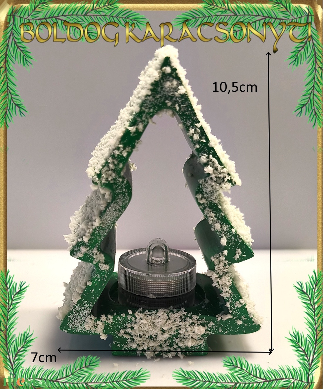 Karácsonyi mécses tartó S-KA28 01-1 - otthon & életmód - dekoráció - dísztárgy - Meska.hu