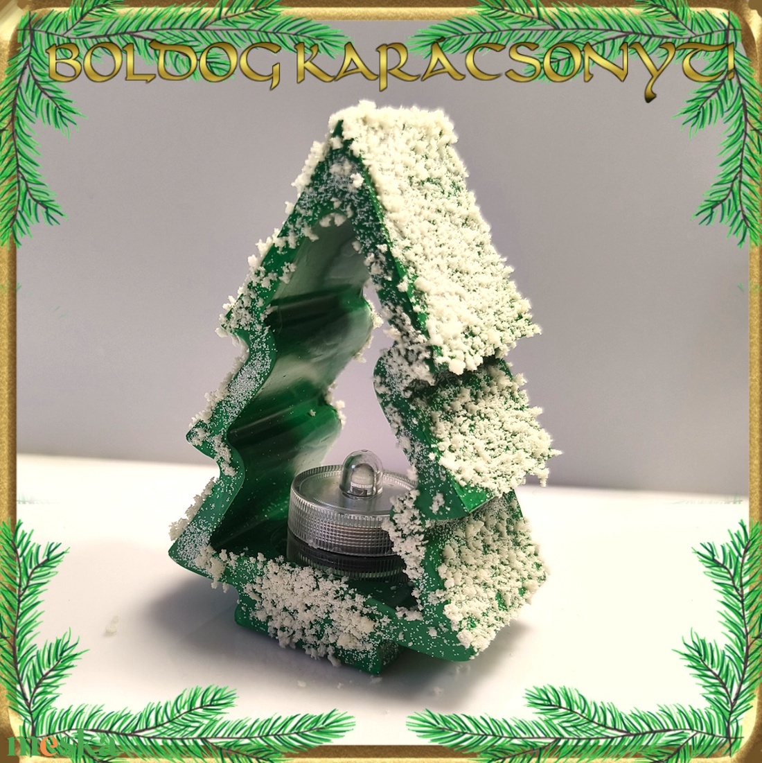 Karácsonyi mécses tartó S-KA28 01-1 - otthon & életmód - dekoráció - dísztárgy - Meska.hu