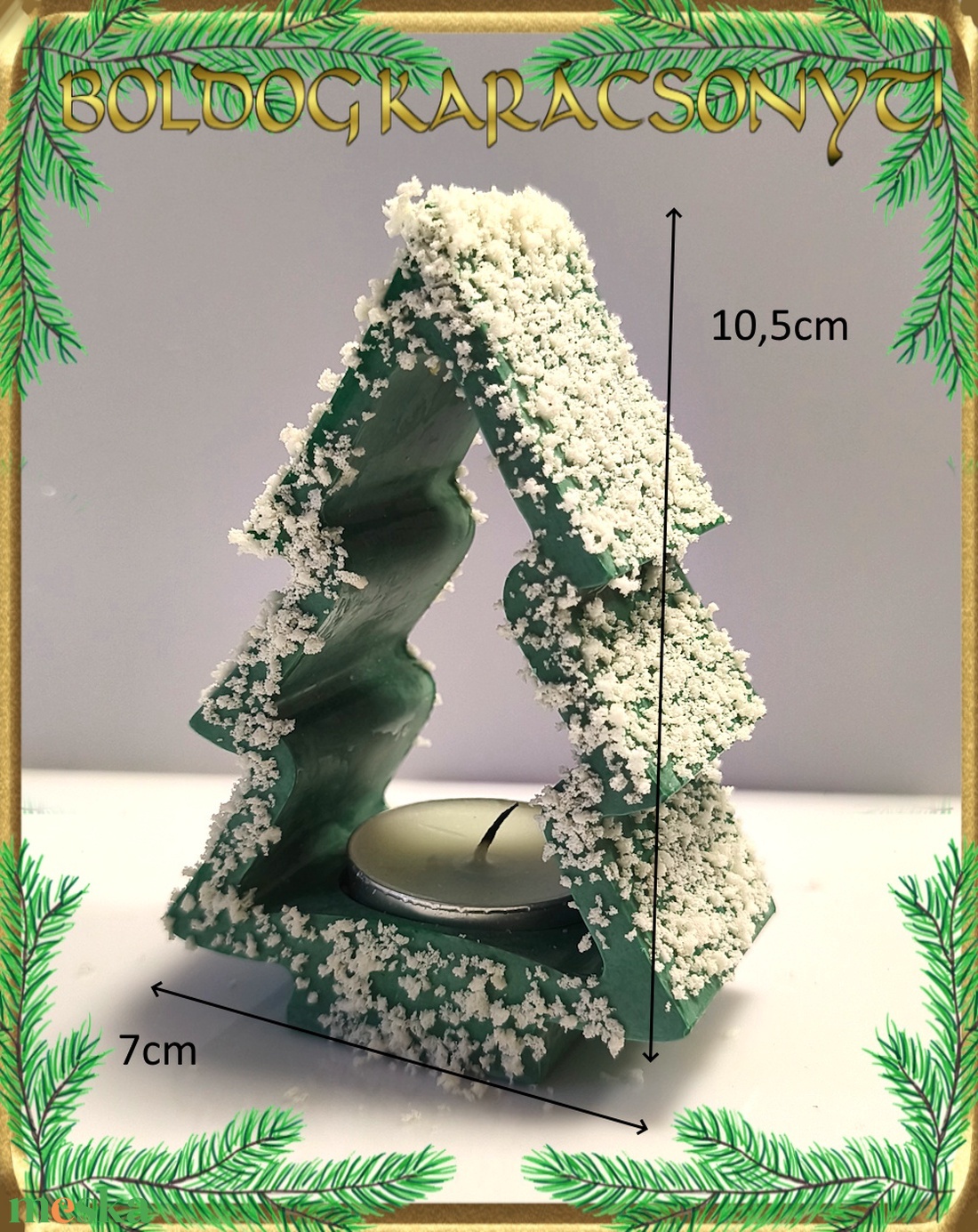 Karácsonyi mécses tartó S-KA28 01-2 - otthon & életmód - dekoráció - dísztárgy - Meska.hu