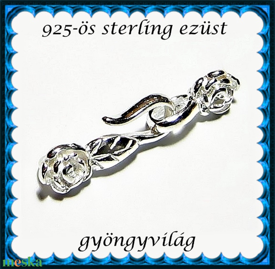 925-ös ezüst 1soros lánckapocs ELK 1S 01 - kellékek & szerszámok - gyöngyfűzés kellékek - egyéb alkatrész - Meska.hu