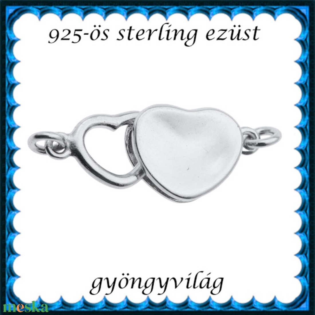 925-ös ezüst 1soros lánckapocs ELK 1S 43R - kellékek & szerszámok - gyöngyfűzés kellékek - egyéb alkatrész - Meska.hu