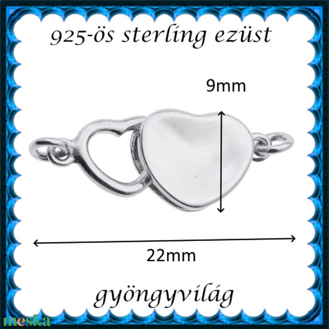 925-ös ezüst 1soros lánckapocs ELK 1S 43R - kellékek & szerszámok - gyöngyfűzés kellékek - egyéb alkatrész - Meska.hu