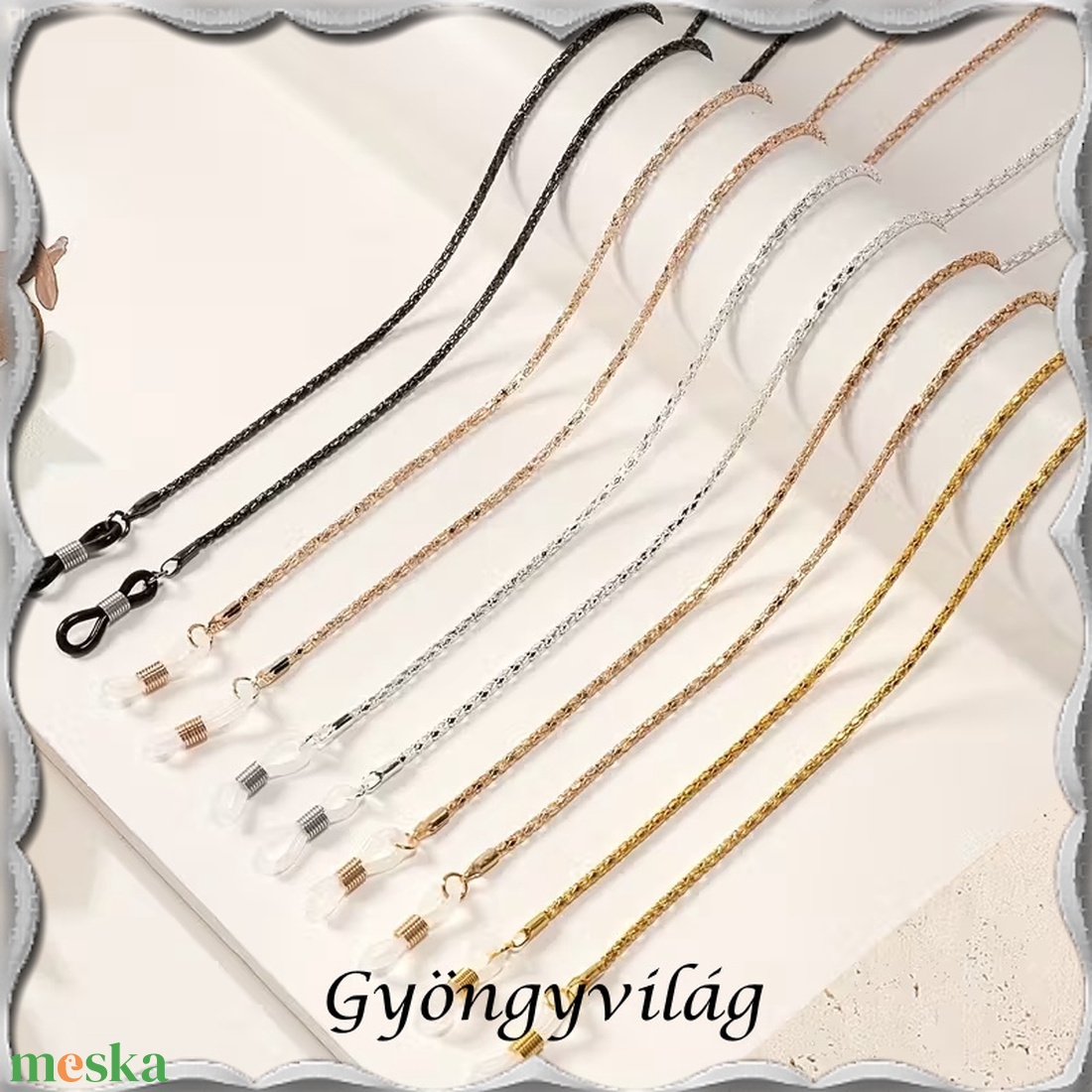 Szemüveglánc  KSZL04 több szinben - ékszer - szemüveglánc - Meska.hu
