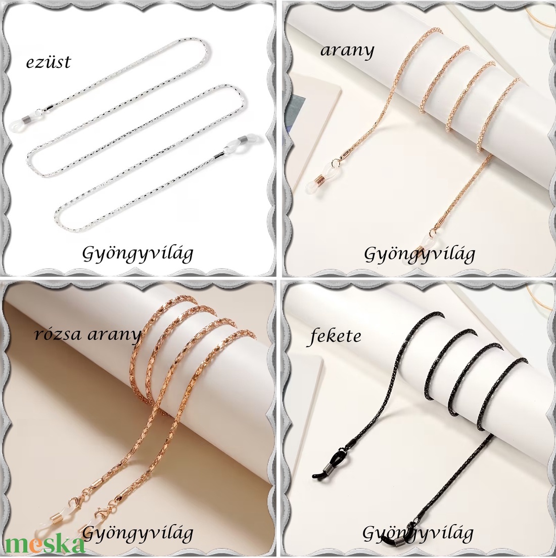 Szemüveglánc  KSZL04 több szinben - ékszer - szemüveglánc - Meska.hu