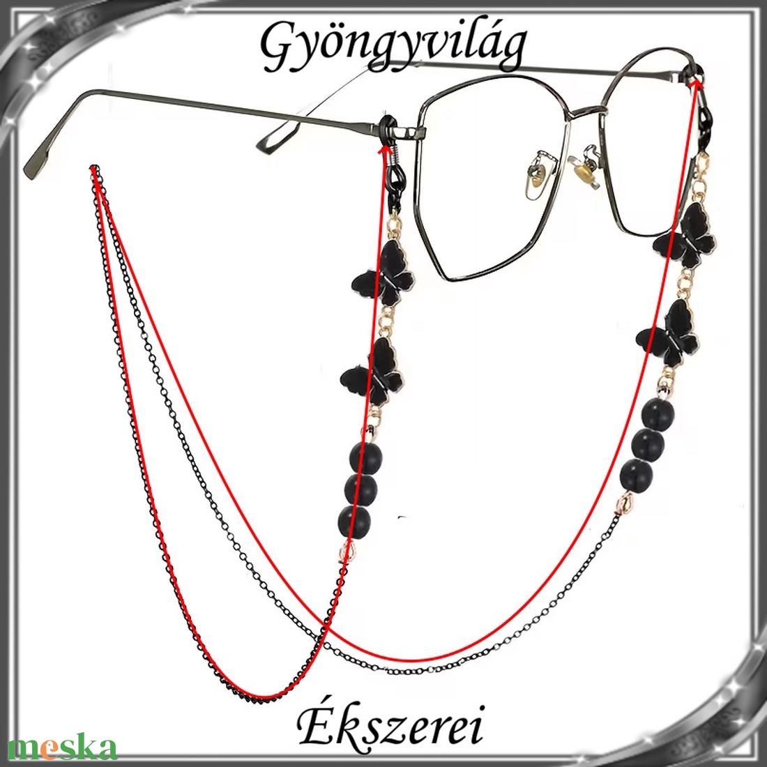 Ékszerek-szemüvegláncok: Szemüveglánc KSZL 05 - ékszer - szemüveglánc - Meska.hu