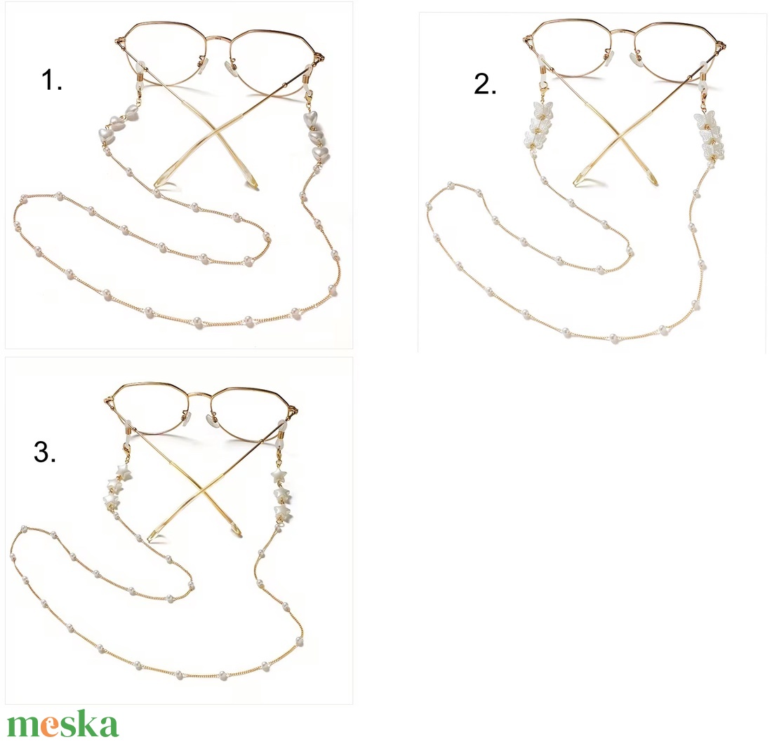 Ékszerek-szemüvegláncok: Szemüveglánc KSZL 07 több fazon - ékszer - szemüveglánc - Meska.hu