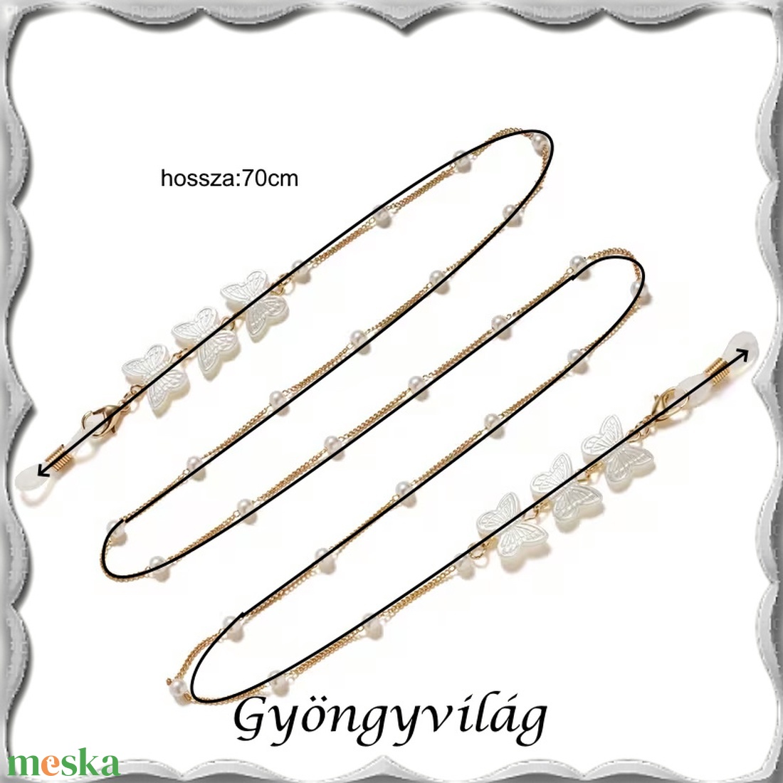 Ékszerek-szemüvegláncok: Szemüveglánc KSZL 07 több fazon - ékszer - szemüveglánc - Meska.hu