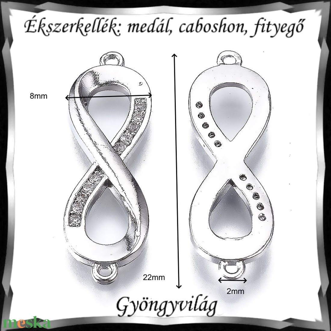 Ékszerkellék: medál, caboshon, fityegő BMCF-2-51  2db/csomag - kellékek & szerszámok - gyöngyfűzés kellékek - cabochon - Meska.hu