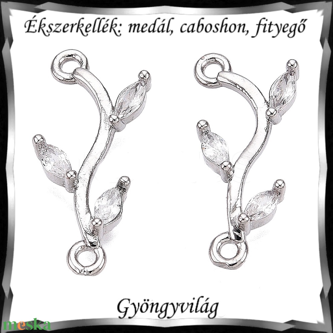 Ékszerkellék: medál, caboshon, fityegő BMCF-2-52  4db/csomag - kellékek & szerszámok - gyöngyfűzés kellékek - cabochon - Meska.hu