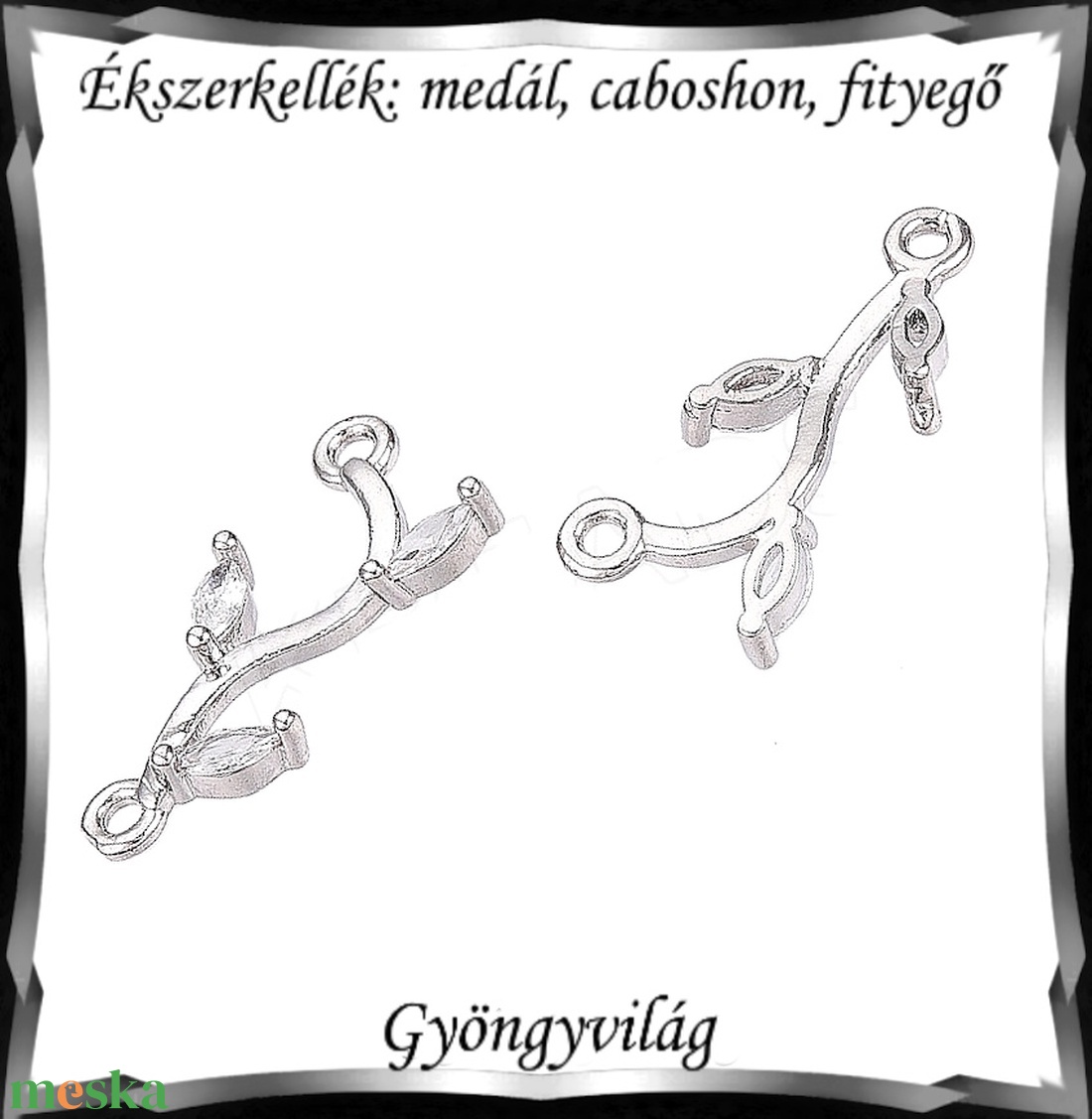 Ékszerkellék: medál, caboshon, fityegő BMCF-2-52  4db/csomag - kellékek & szerszámok - gyöngyfűzés kellékek - cabochon - Meska.hu