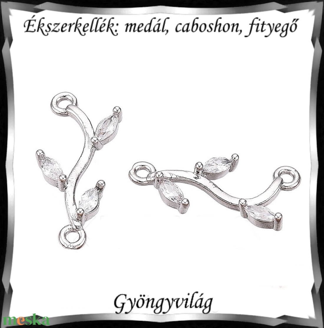 Ékszerkellék: medál, caboshon, fityegő BMCF-2-52  4db/csomag - kellékek & szerszámok - gyöngyfűzés kellékek - cabochon - Meska.hu