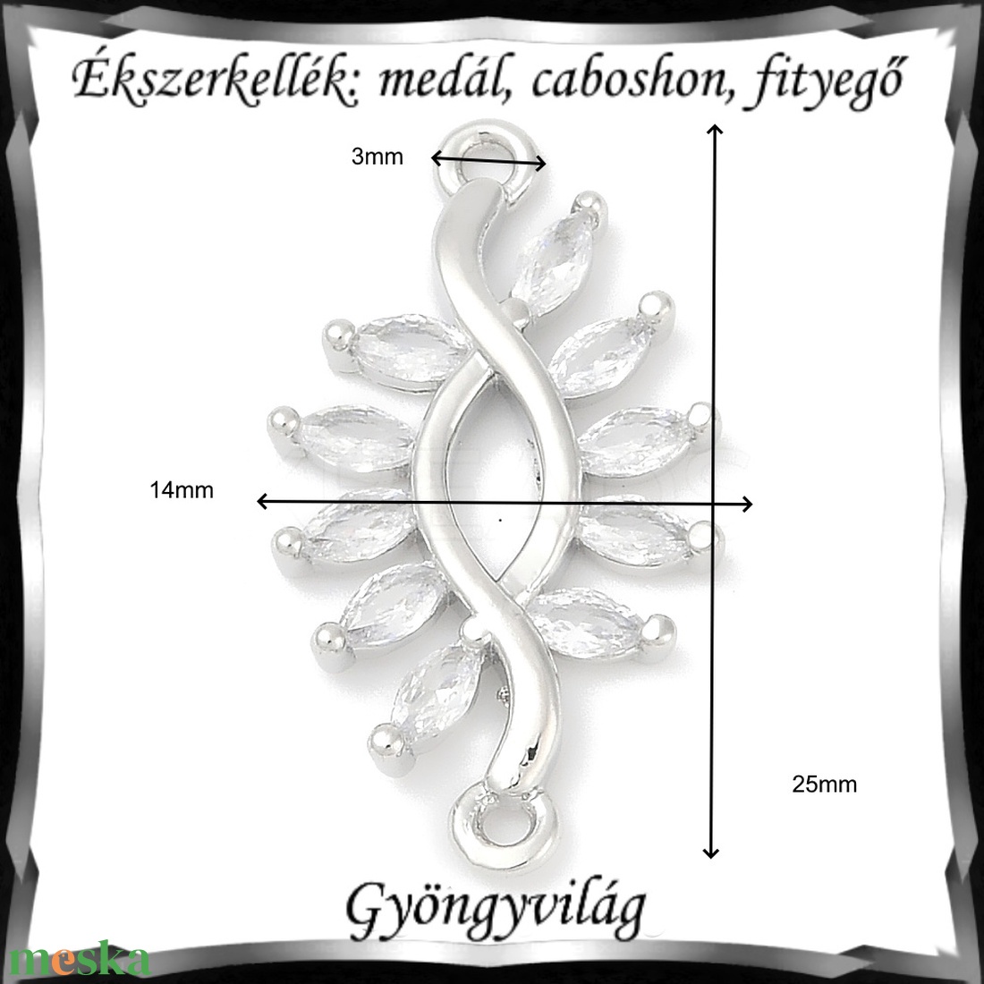 Ékszerkellék: medál, caboshon, fityegő BMCF-2-53  1db/csomag - kellékek & szerszámok - gyöngyfűzés kellékek - cabochon - Meska.hu