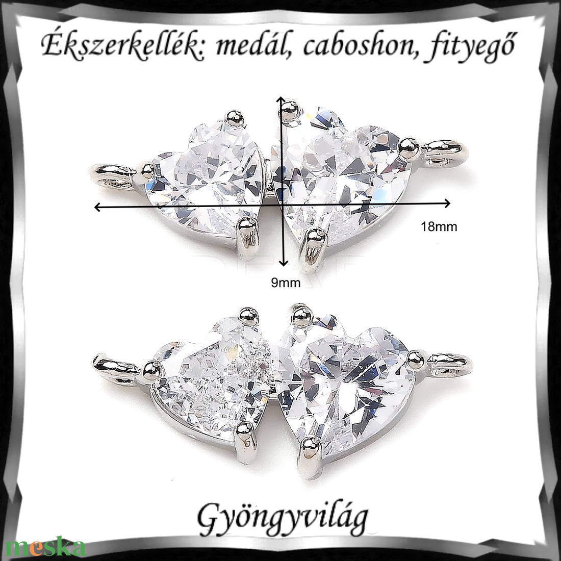 Ékszerkellék: medál, caboshon, fityegő BMCF-2-54  1db/csomag - kellékek & szerszámok - gyöngyfűzés kellékek - cabochon - Meska.hu