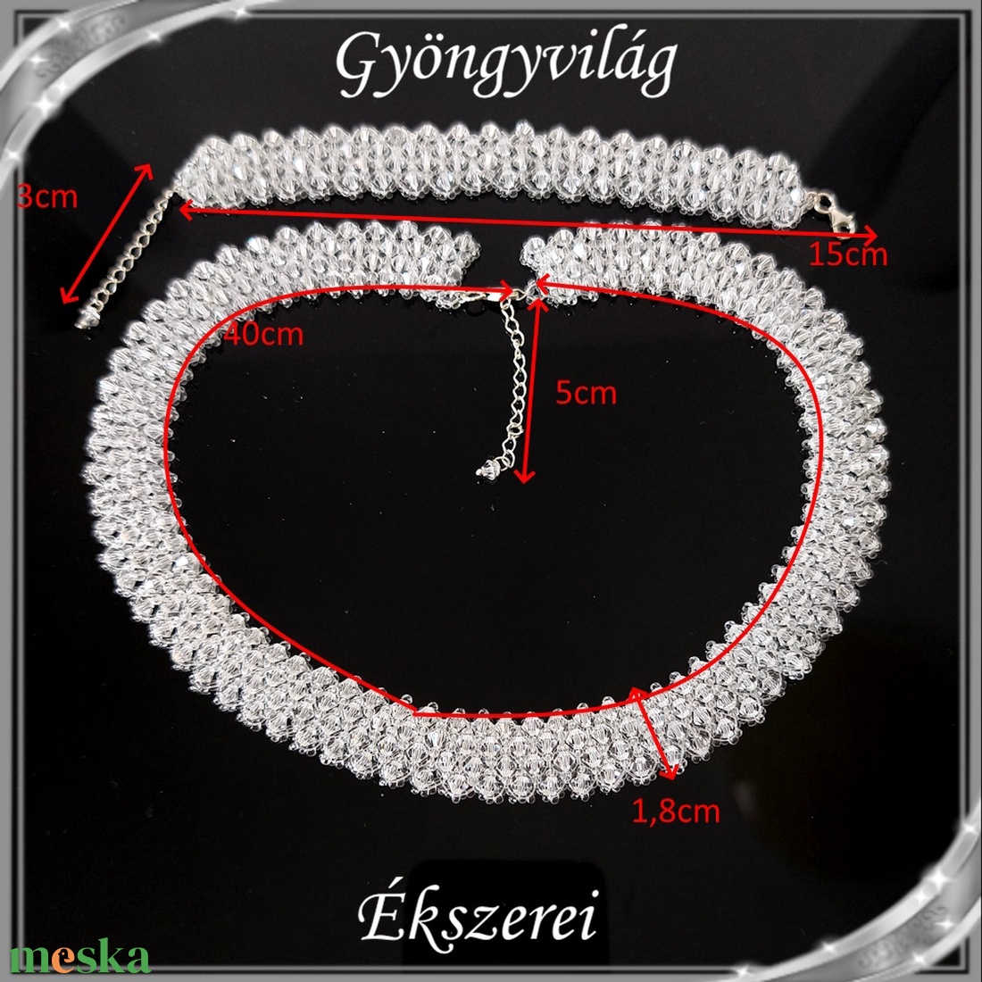 Ékszerek-szettek: Swarovski-ezüst, esküvői, alkalmi ékszer szett,  SSZEB-GY07-03 sw  clear crystal - esküvő - ékszer - ékszerszett - Meska.hu